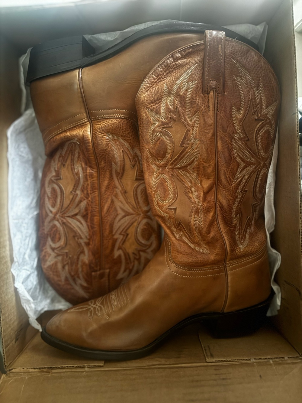 Callaway Tan & Brown Men's Western Cowboy Boots